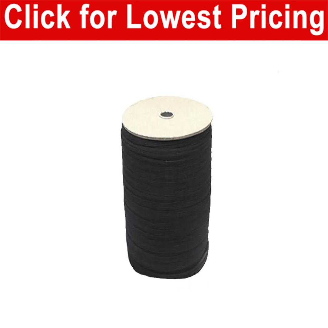 1/2" Black Elastic Roll (250 Meters)