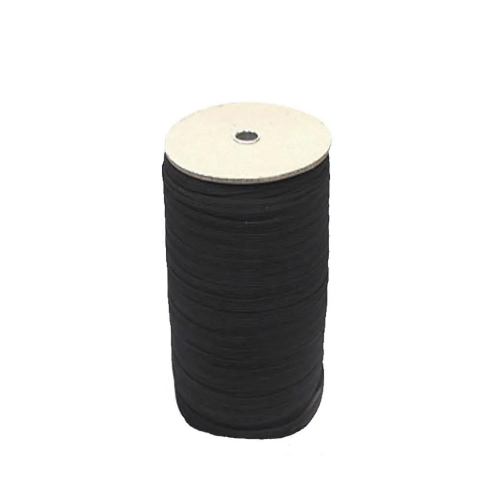 1/2" Black Elastic Roll (250 Meters)