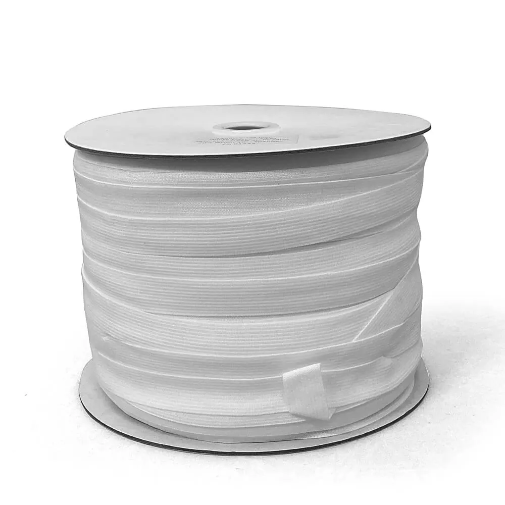 1/2" White Elastic Roll (250 Meters)