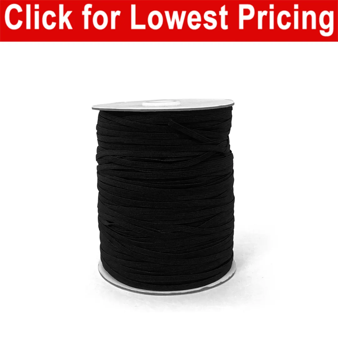 1/8" Black Elastic Roll (320 Meters)