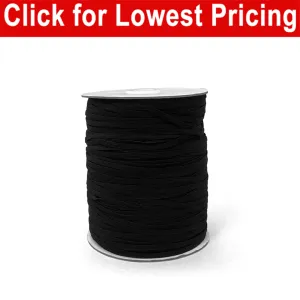 1/8" Black Elastic Roll (320 Meters)