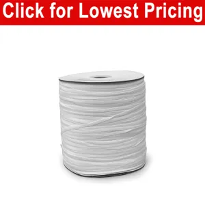 1/8" White Elastic Roll (320 Meters)