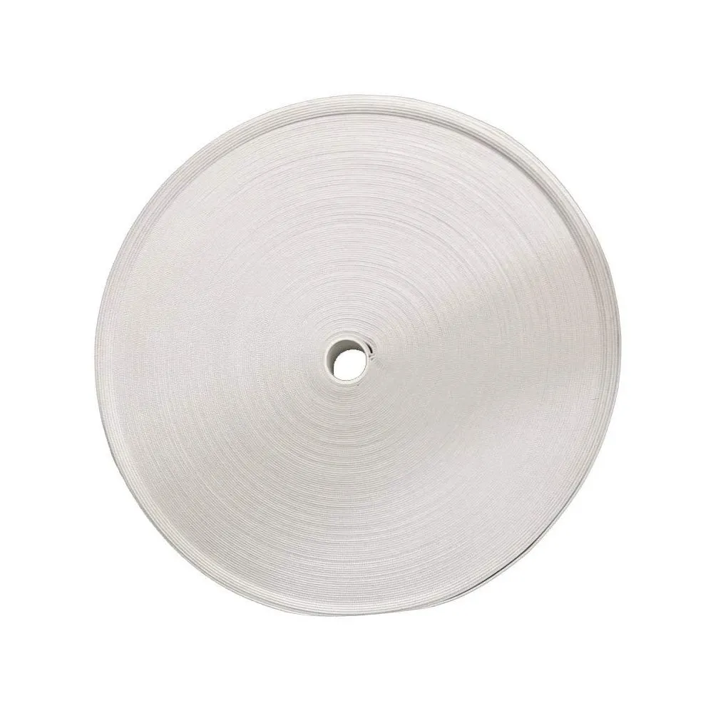 1" White Elastic Roll (50 Meters)