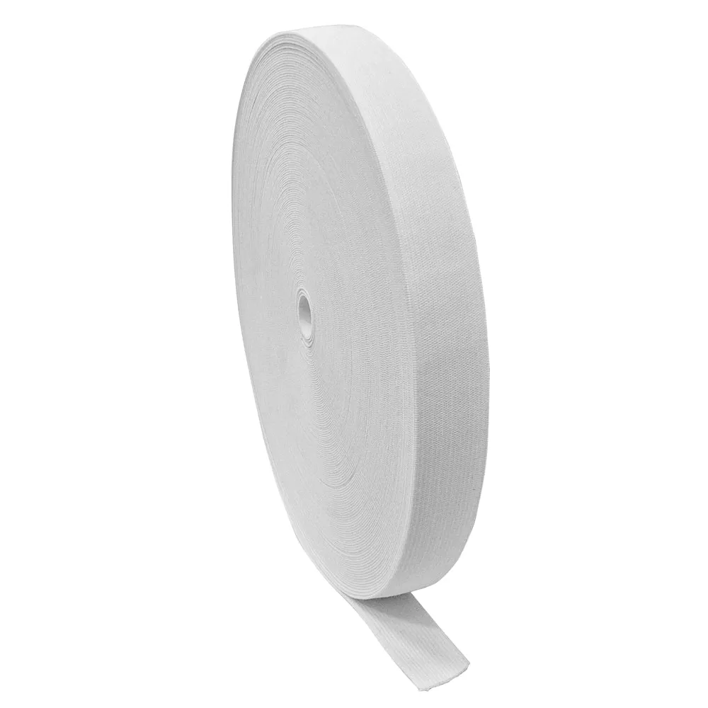 1" White Elastic Roll (50 Meters)