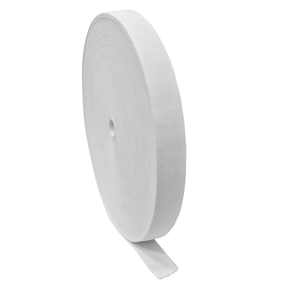 1" White Elastic Roll (50 Meters)