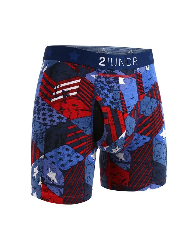 2UNDR Swing Shift 6" Boxer Brief Print Freedom 2U01BB