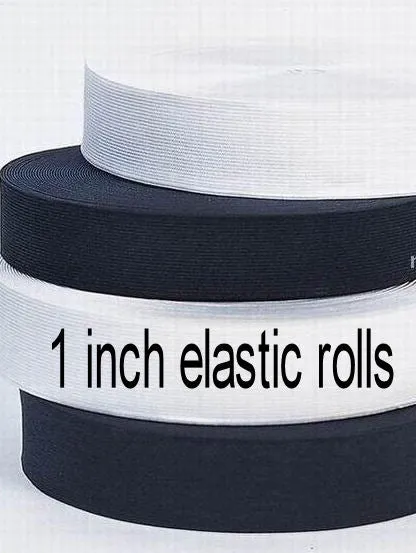 3/4" Black Elastic Roll (125 Meters)