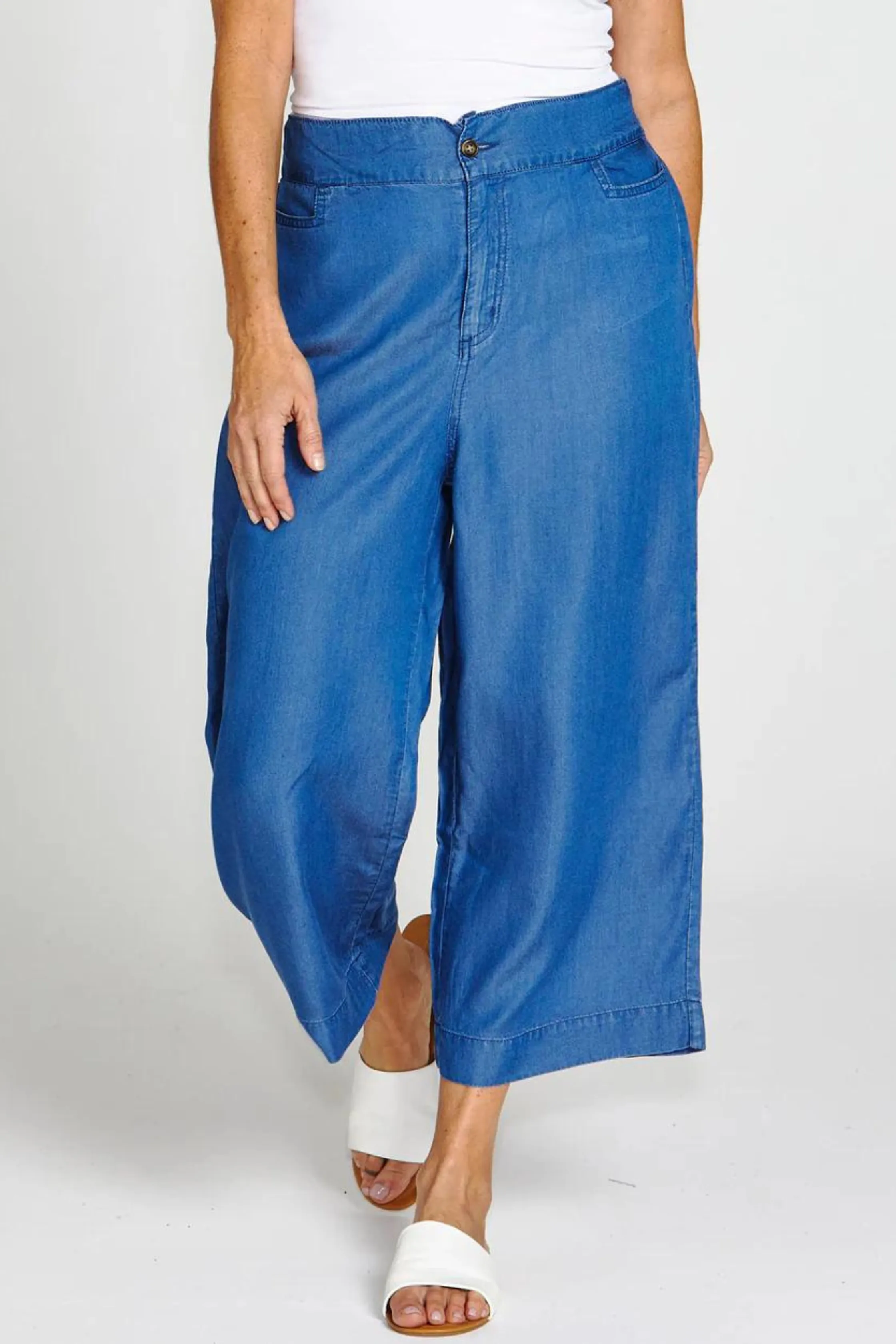 APOLLO BAY LYOCELL CROP PANT - Antique Indigo