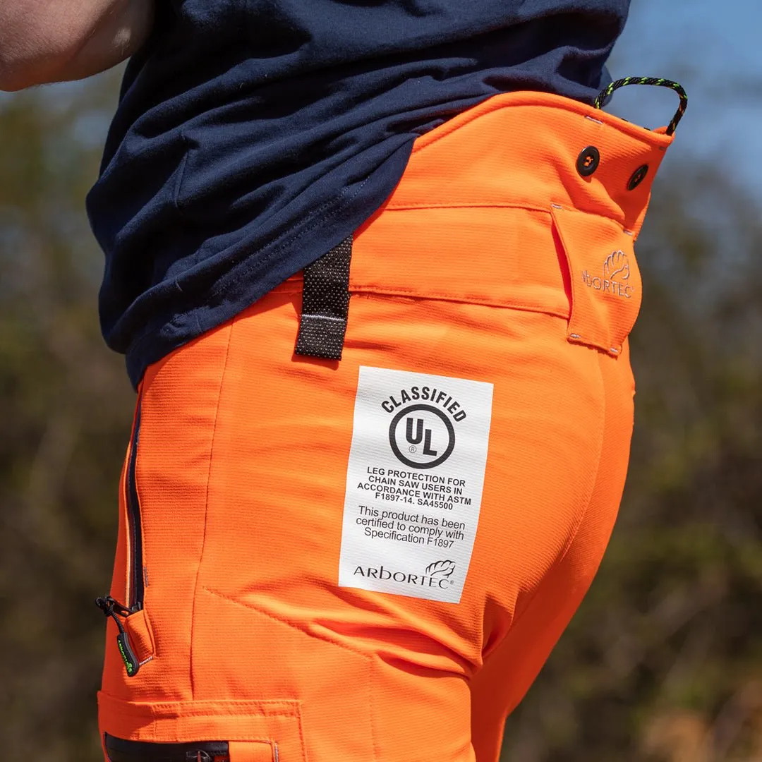 AT4060(US) Breatheflex Pro Chainsaw Pants UL Rated - Hi-Viz Orange