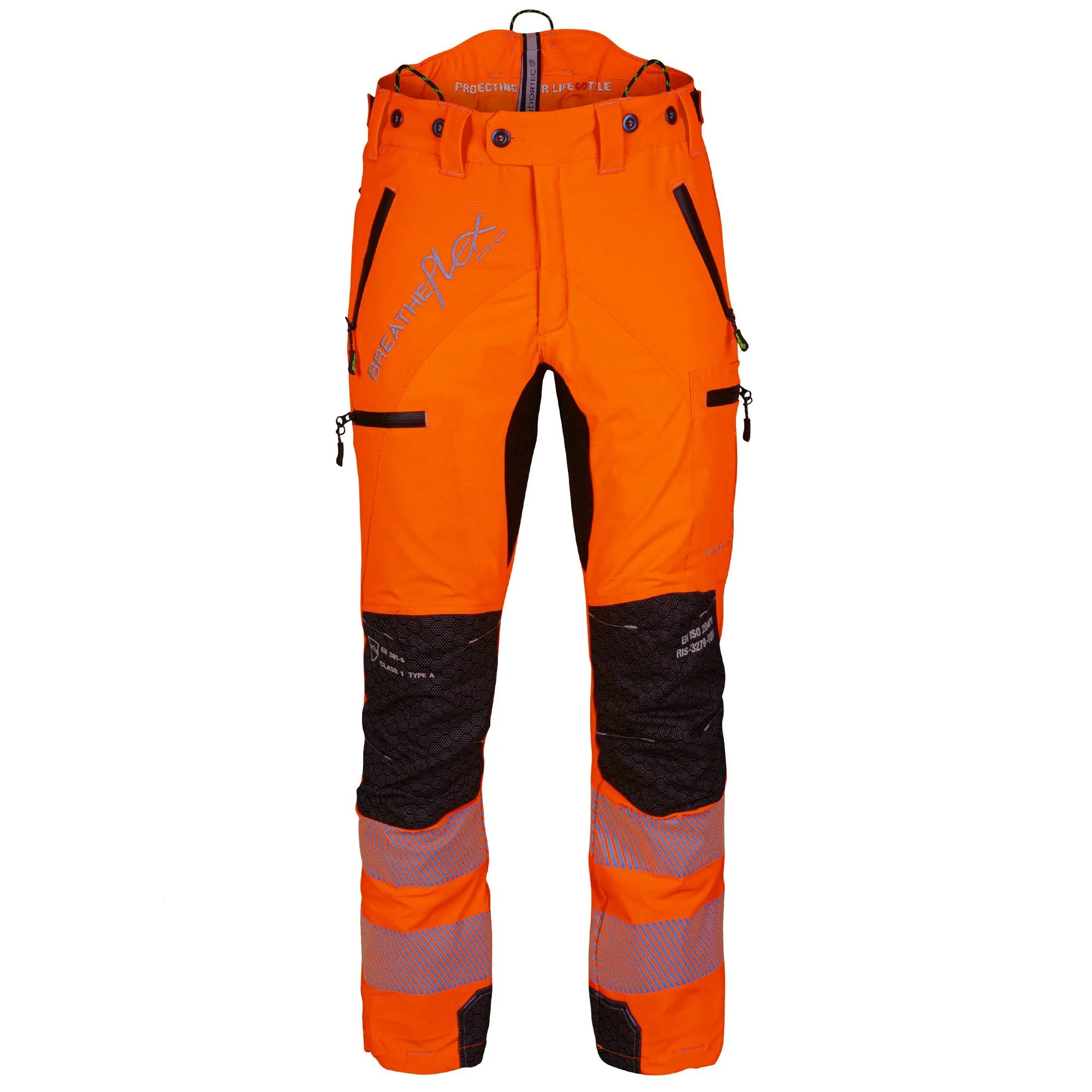 ATHV4060 Breatheflex Pro Chainsaw Pants Design A Class 1 - Hi-Viz Orange