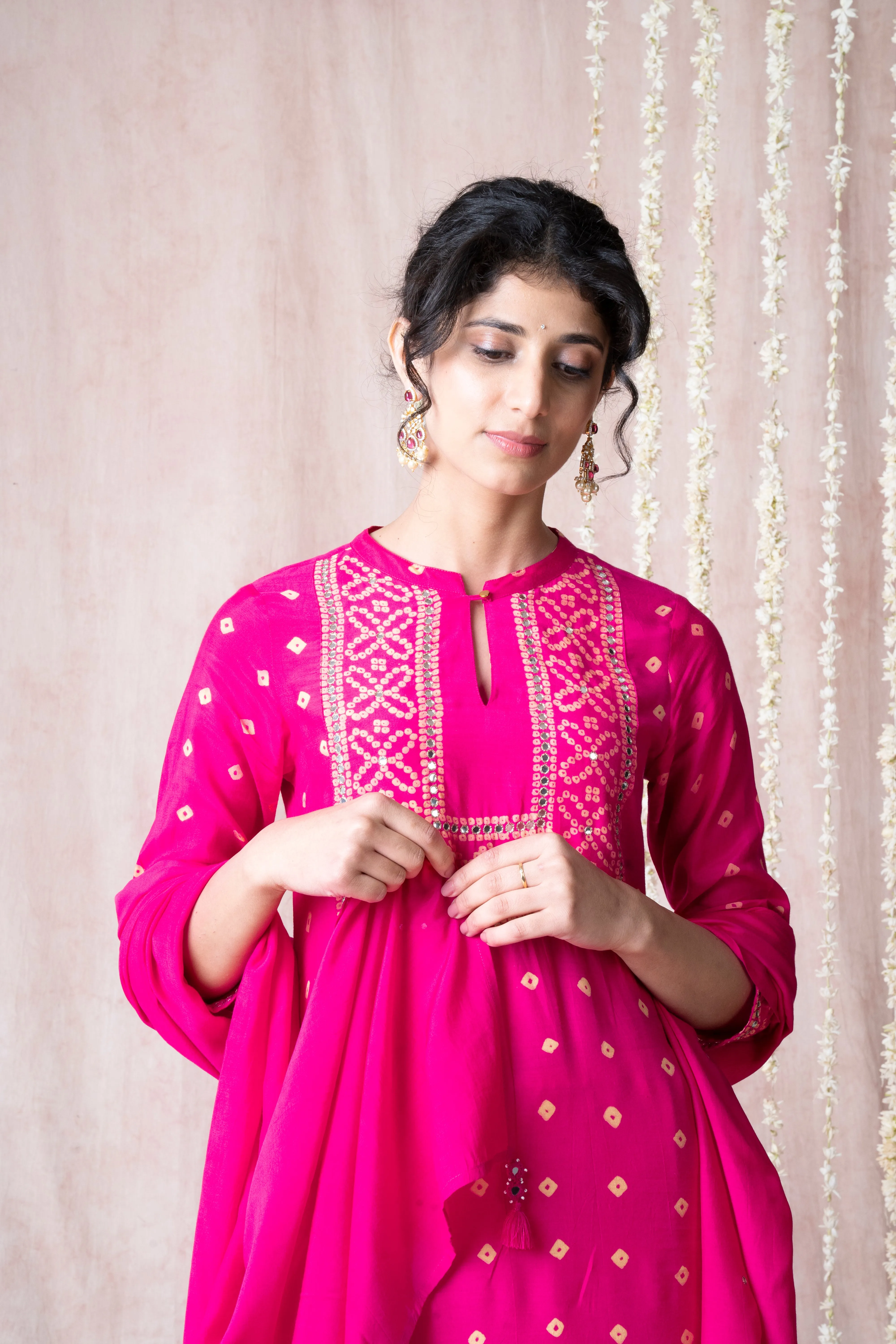 Bhargavi Pink Muslin Suit Set