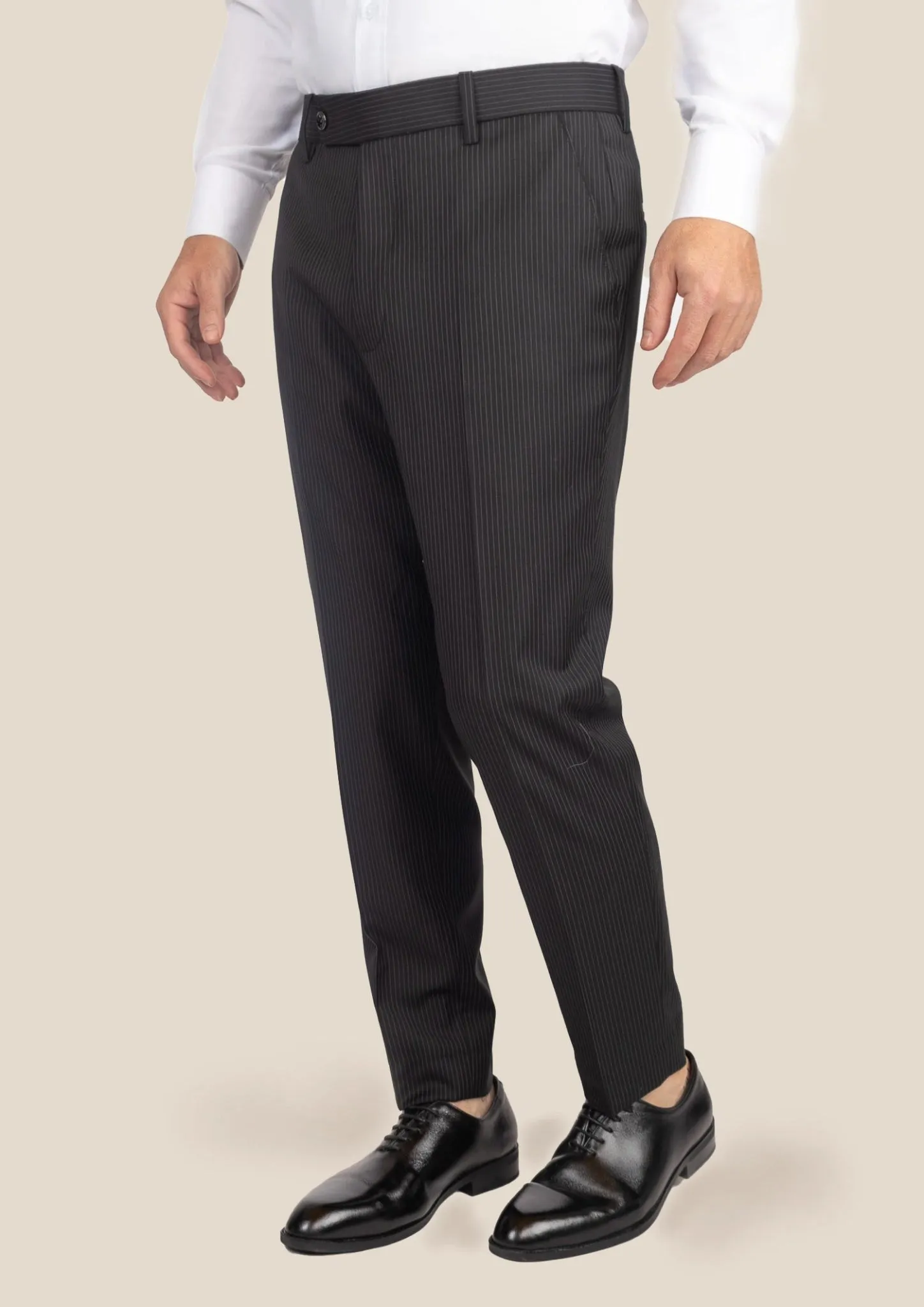 Black Pinstripe Pants