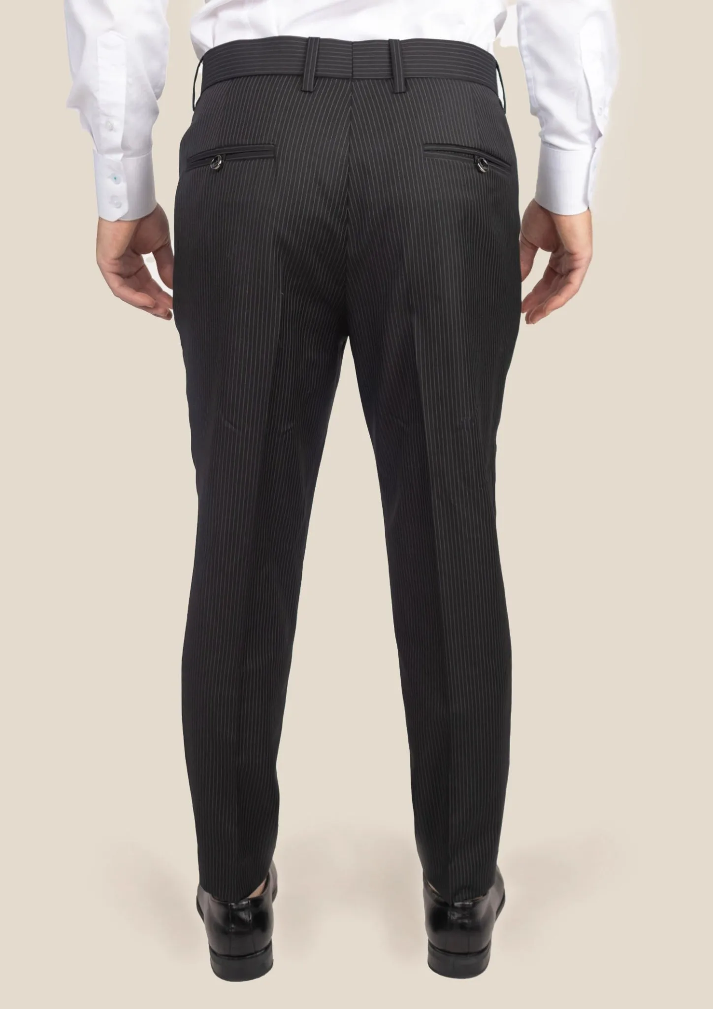 Black Pinstripe Pants