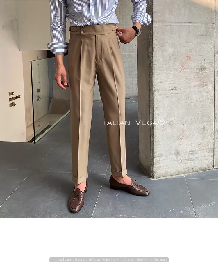 Camel Signature Buttoned Gurkha Pants