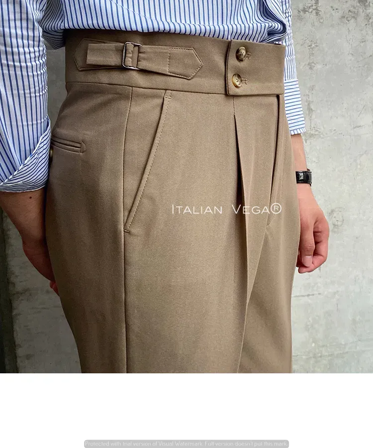 Camel Signature Buttoned Gurkha Pants