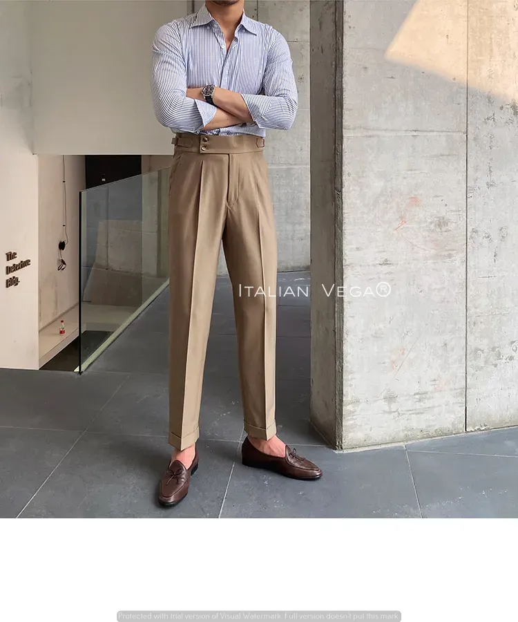 Camel Signature Buttoned Gurkha Pants