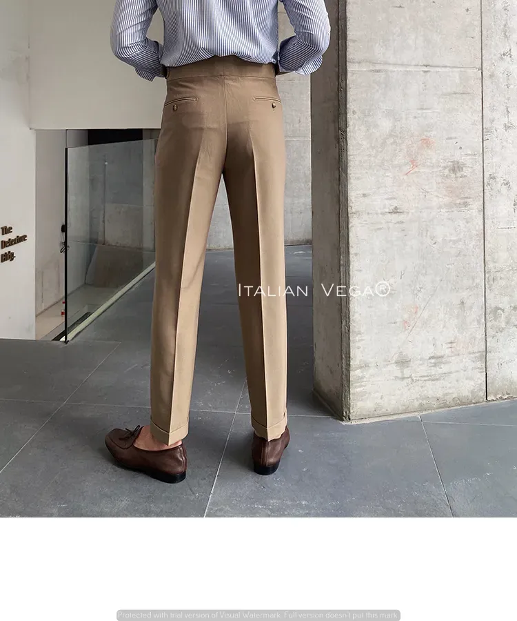 Camel Signature Buttoned Gurkha Pants