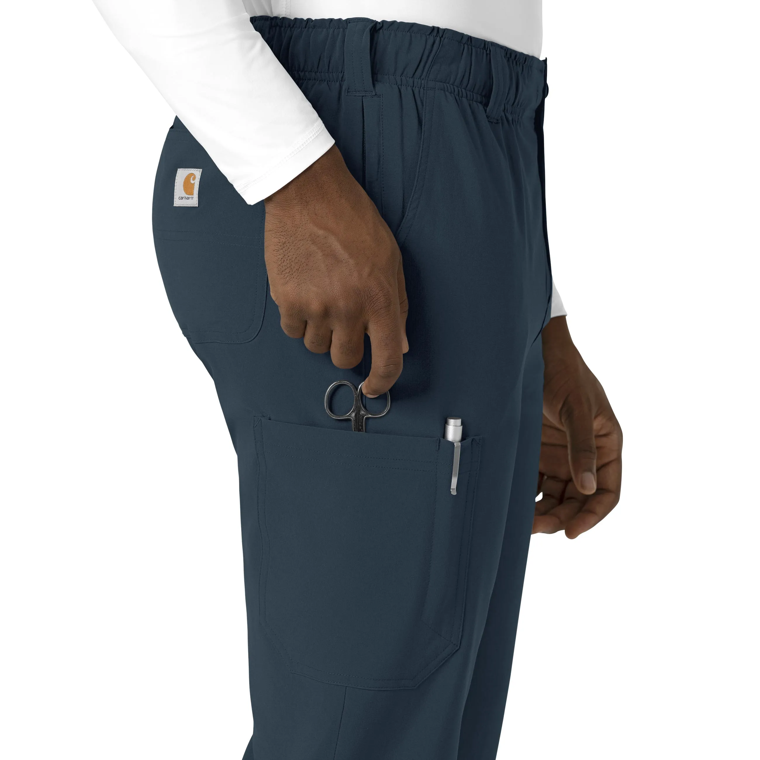 Carhartt Force Cross-Flex Men's Straight Leg Scrub Pant - Navy