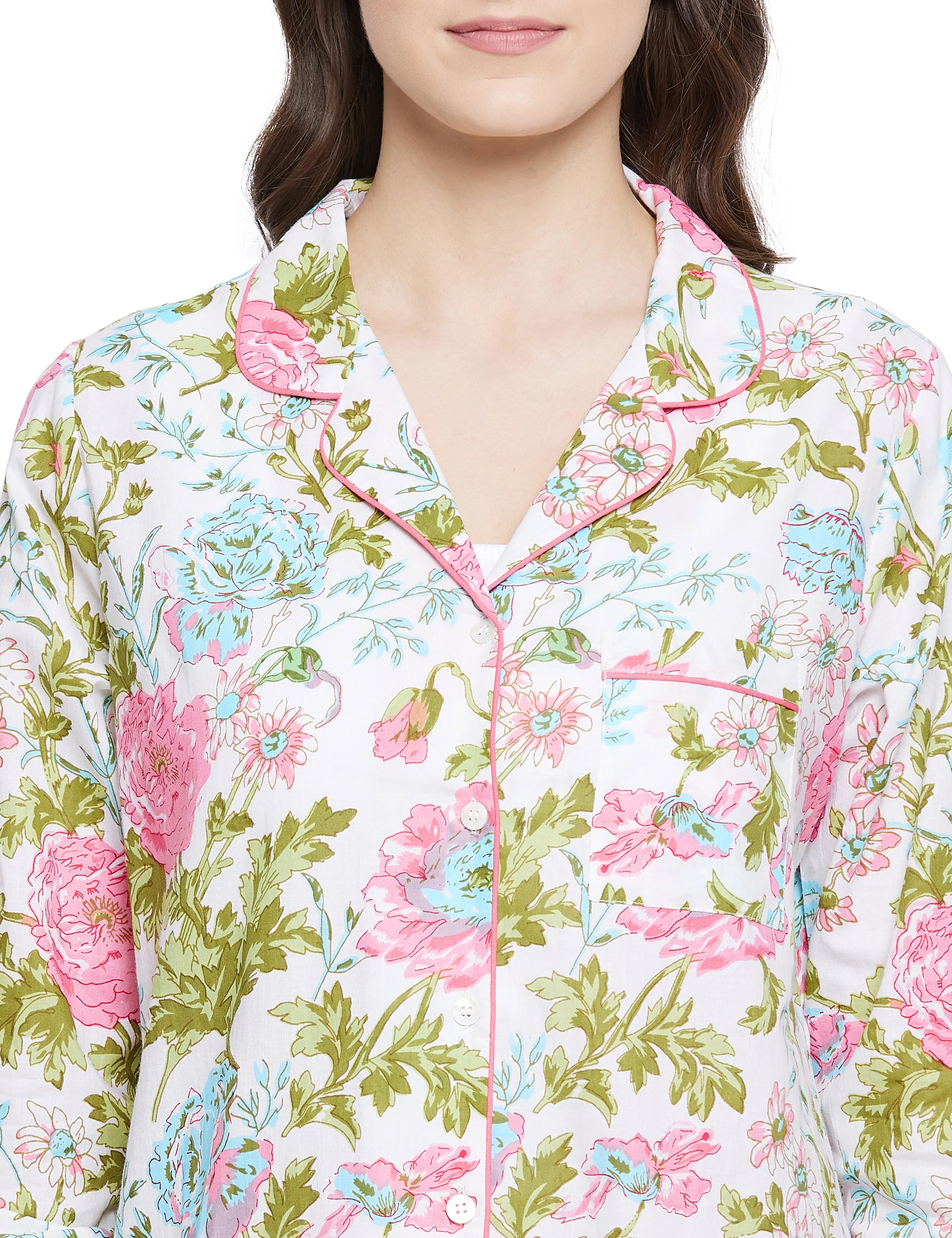 Clare Woven Lounge Pajama Set Night Shirt