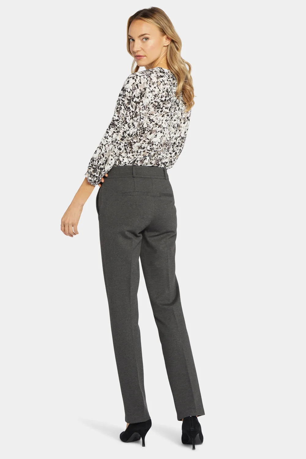 Classic Trouser Pants In Petite - Charcoal Heathered