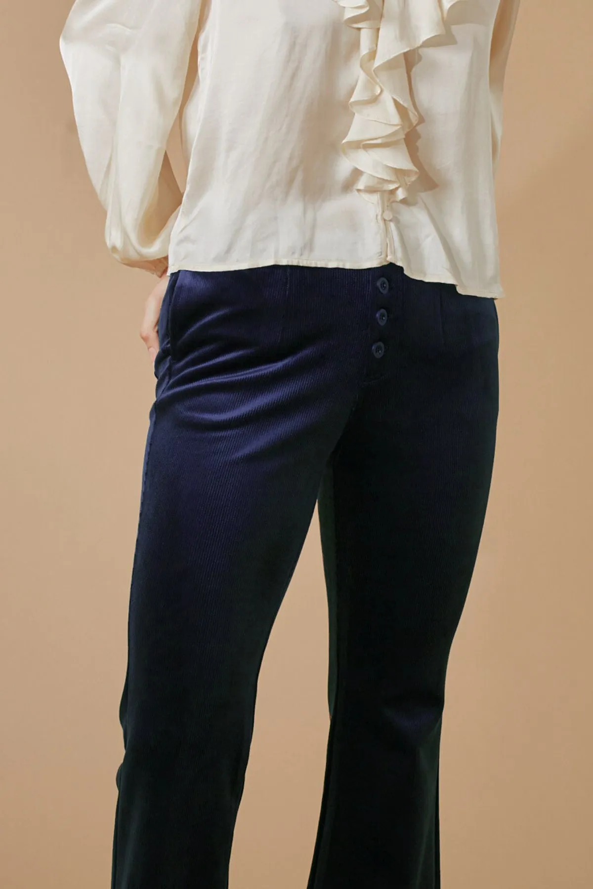 Corrie Bratter The Crop Trousers in Navy