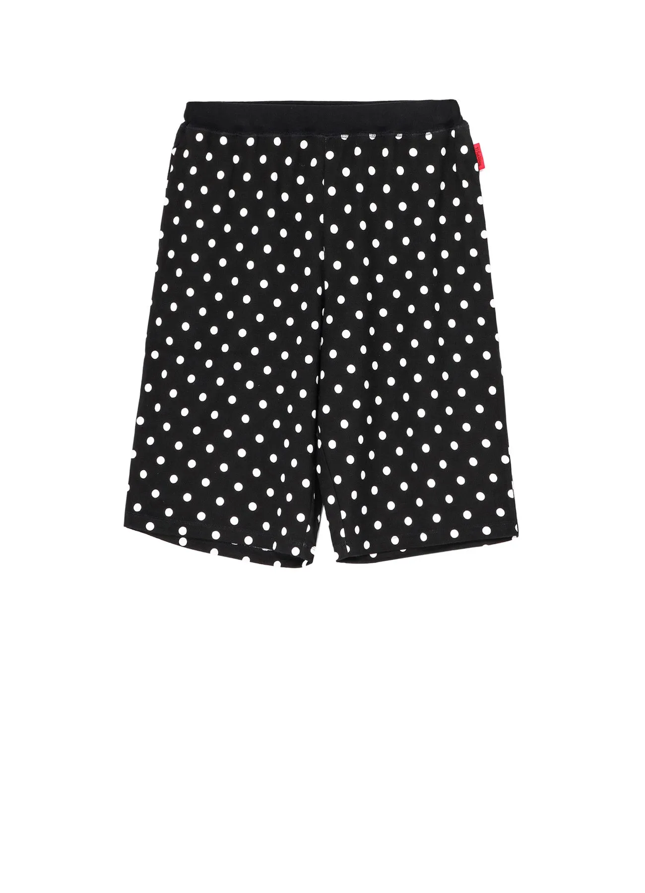 COTTON JERSEY DOT PRINT KNEE-LENGTH PANTS