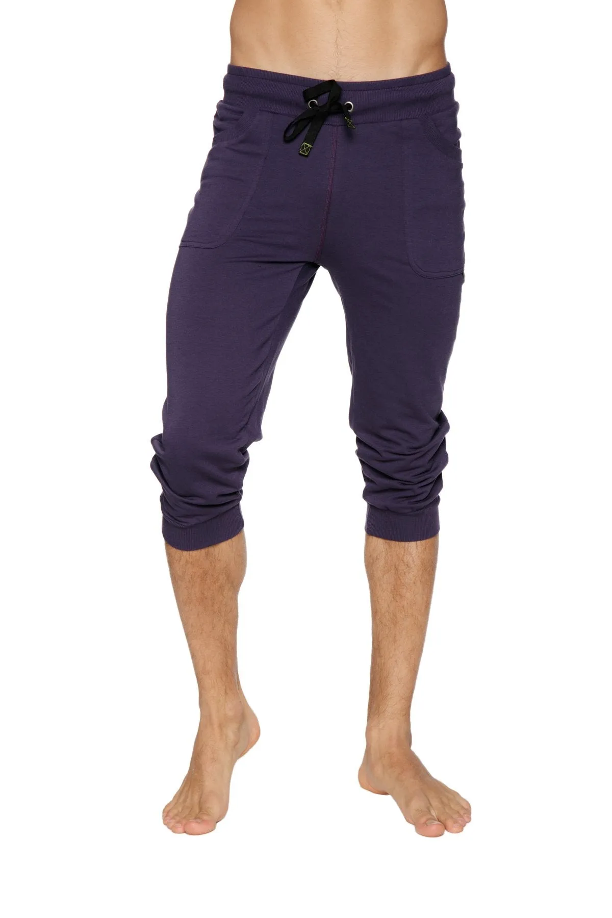 Cuffed Yoga Pants (Eggplant)