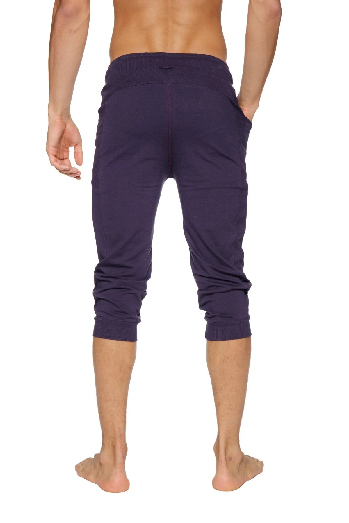 Cuffed Yoga Pants (Eggplant)