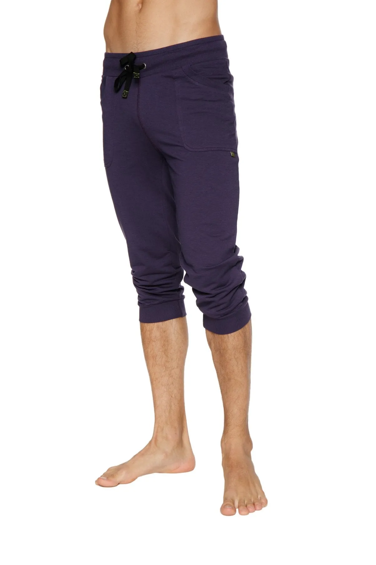 Cuffed Yoga Pants (Eggplant)