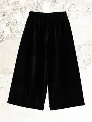 Daniela Gregis wide-leg cropped velvet trousers