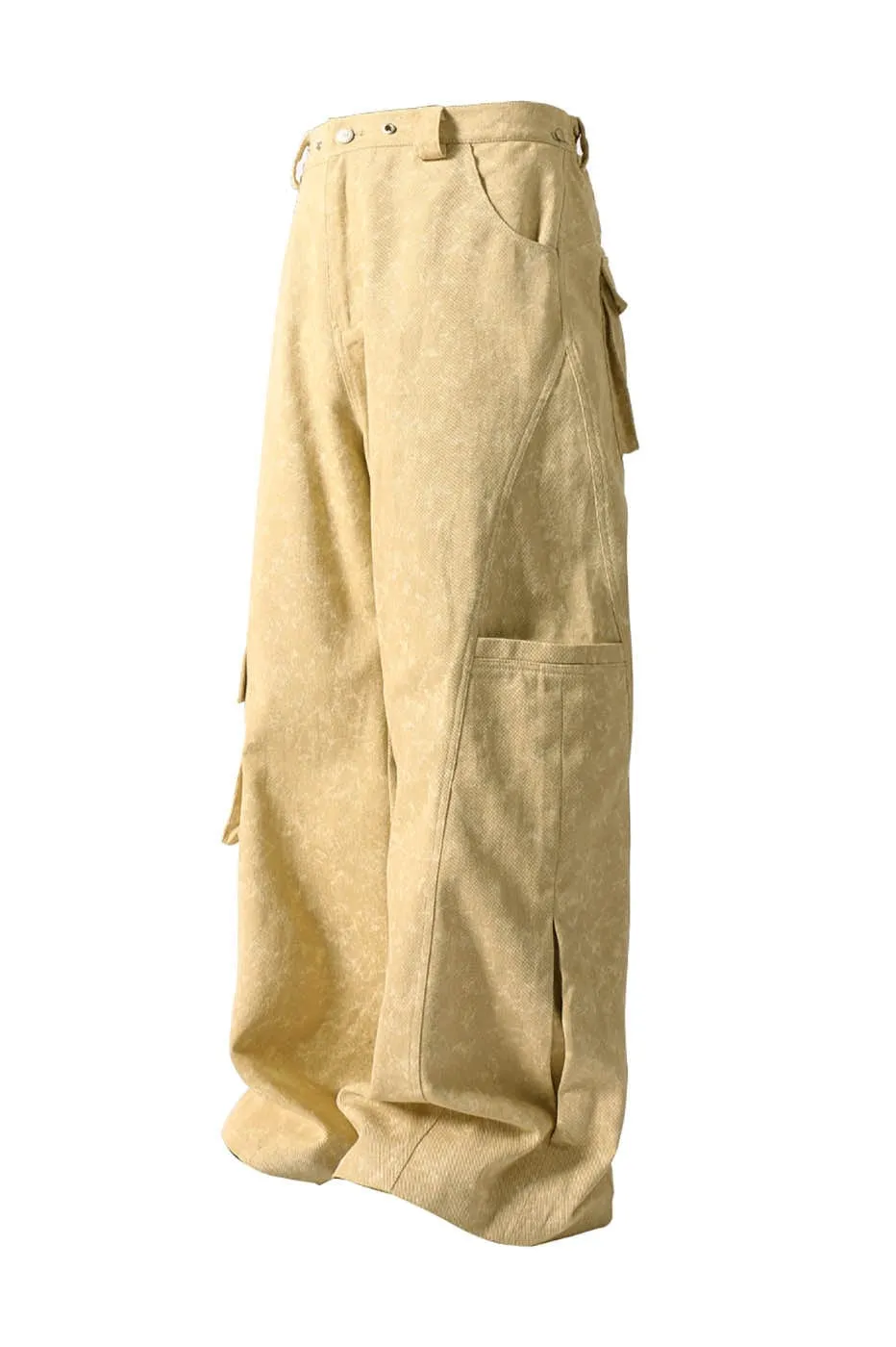 Deconstructed Khaki Cargo Pants