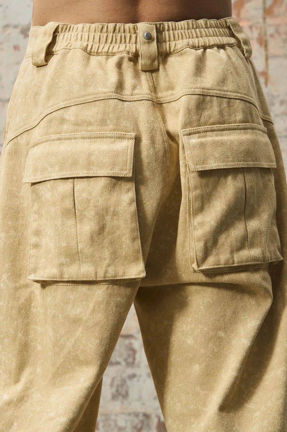 Deconstructed Khaki Cargo Pants