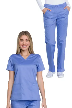 Dickies Industrial Women's Tall Pants Scrub Set | Ceil Blue