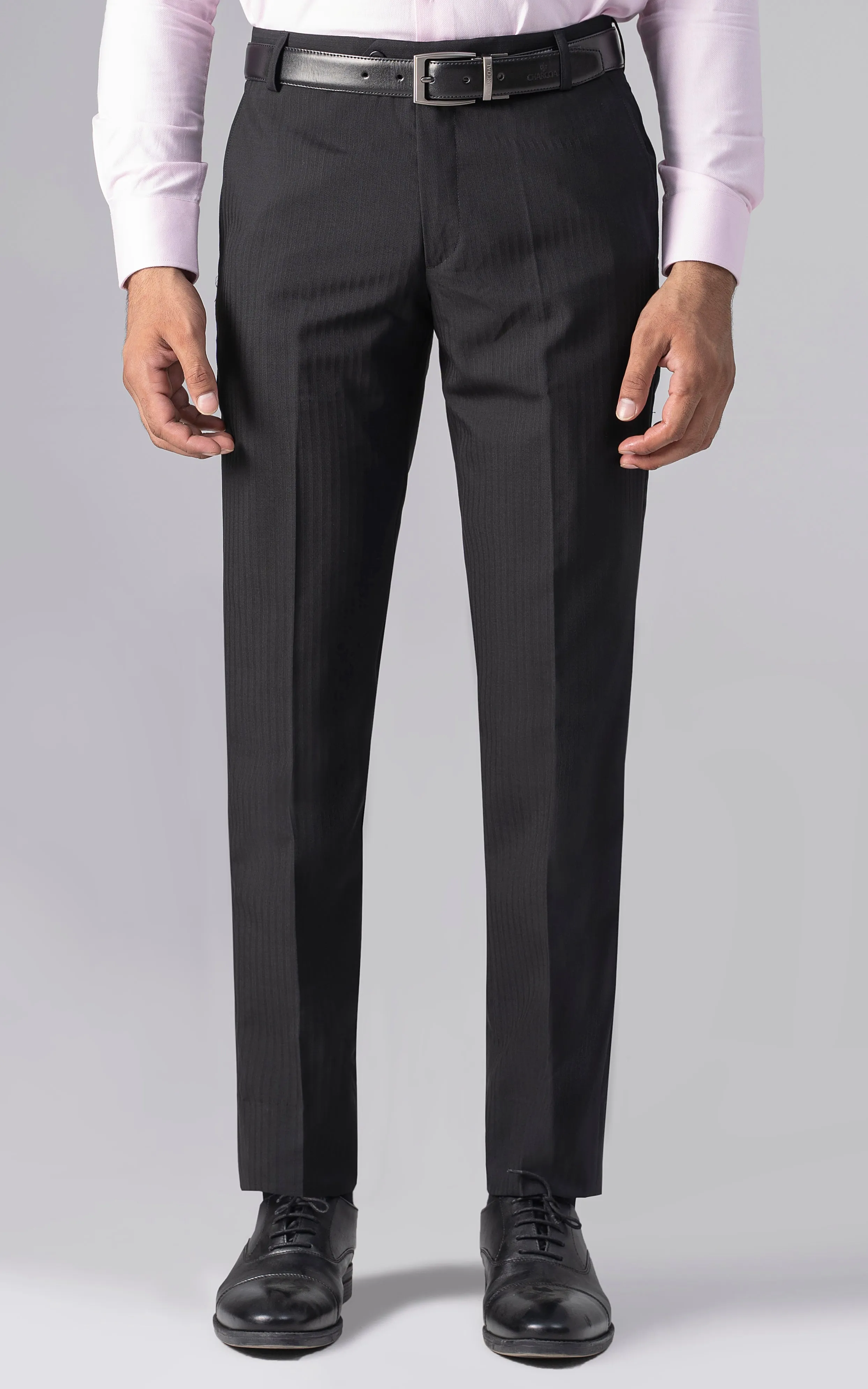 DRESS PANT SLIM FIT BLACK SELF