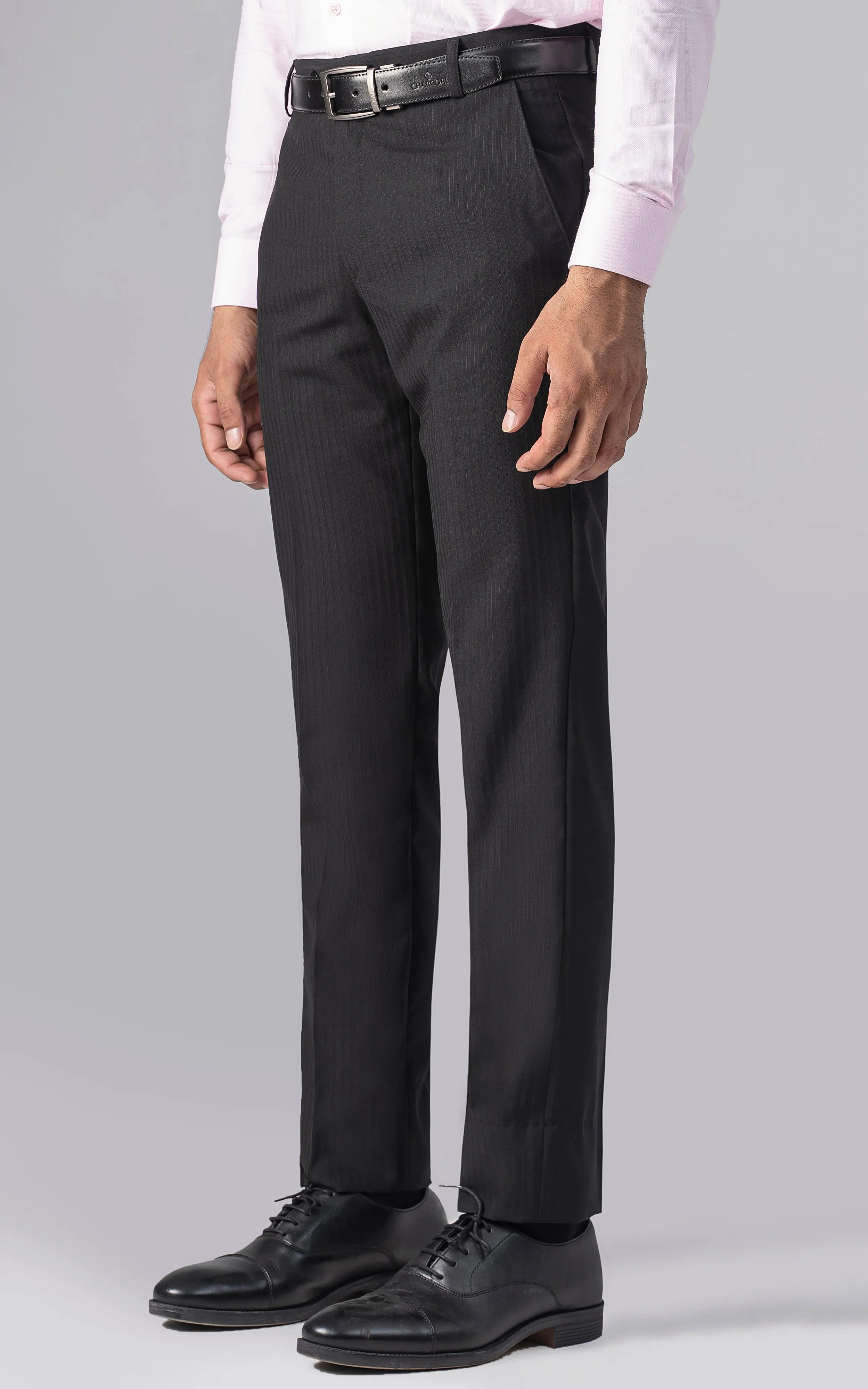 DRESS PANT SLIM FIT BLACK SELF