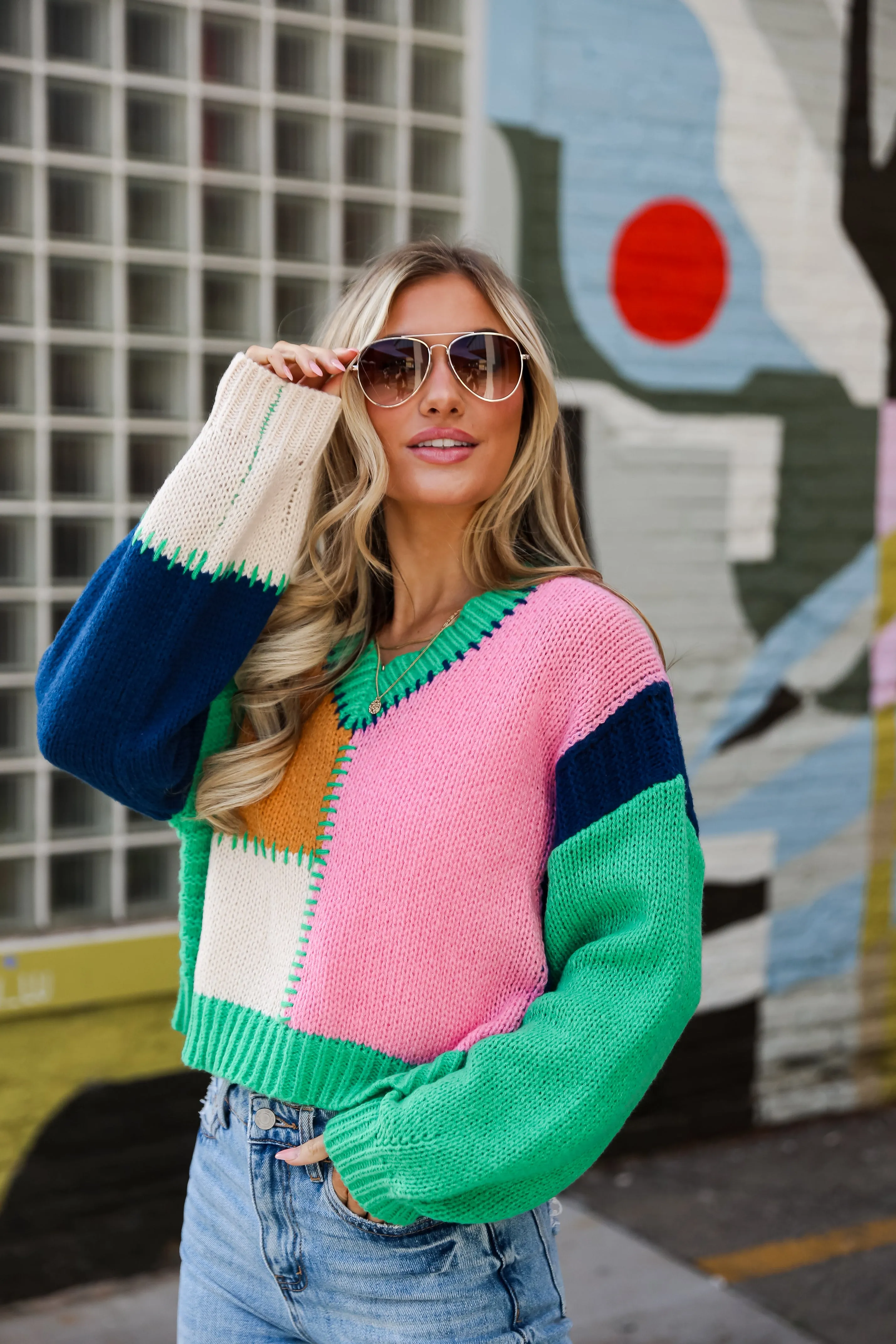 FINAL SALE - Cherished Coziness Color Block Sweater