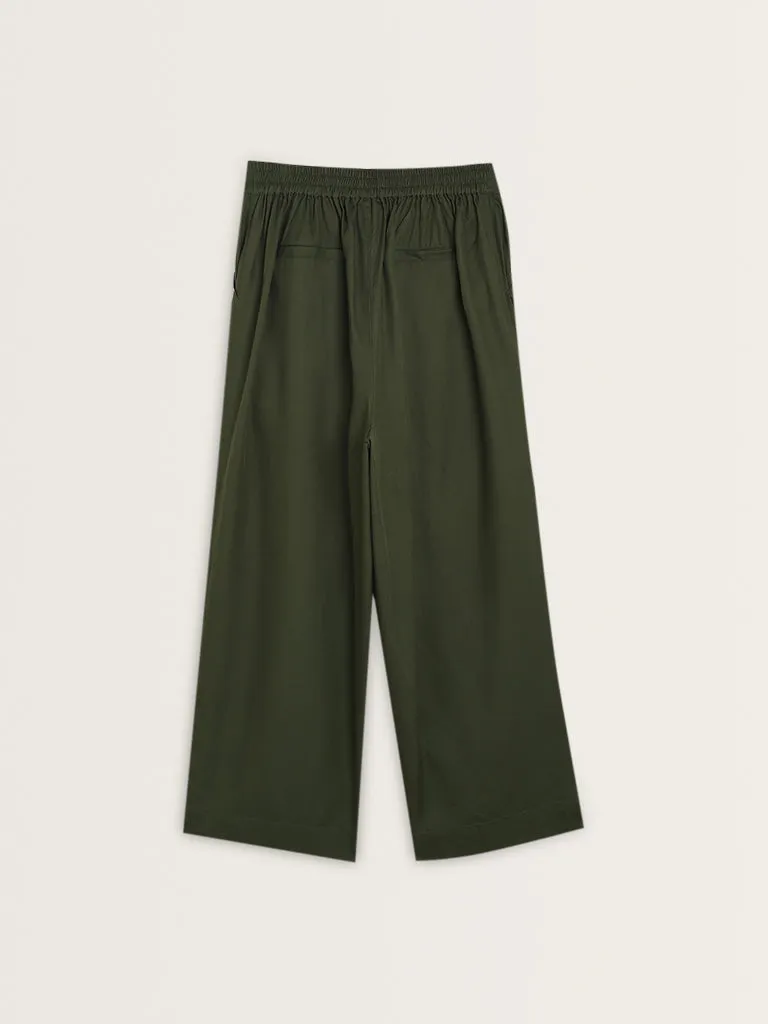 Gia Olive High-Rise Pants