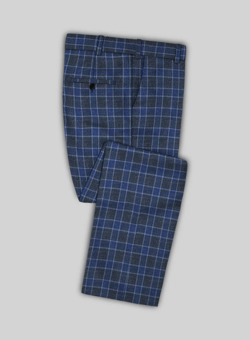 Italian Narodo Blue Wool Pants