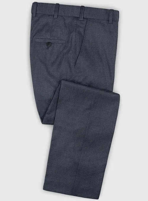 Lanificio Zegna Trofeo Slate Blue Wool Pants