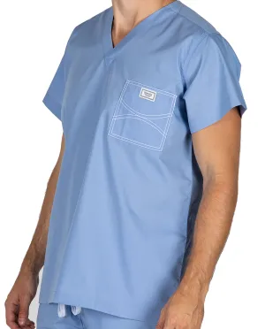 Large Long Ceil Blue Sullivan Shelby Scrub Top