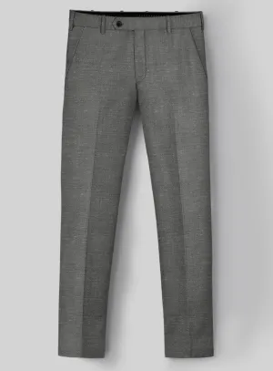 London Loom Gray Twill Wool Silk Linen Pants