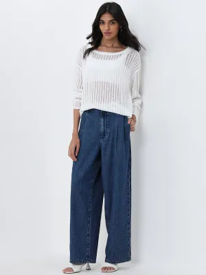 LOV Dark Blue Relaxed - Fit High - Rise Jeans