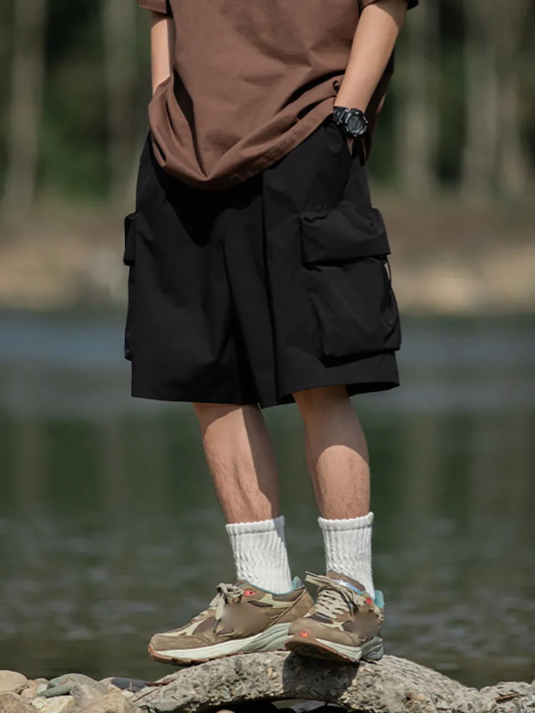 Men'S Casual Drawstring Cargo Shorts