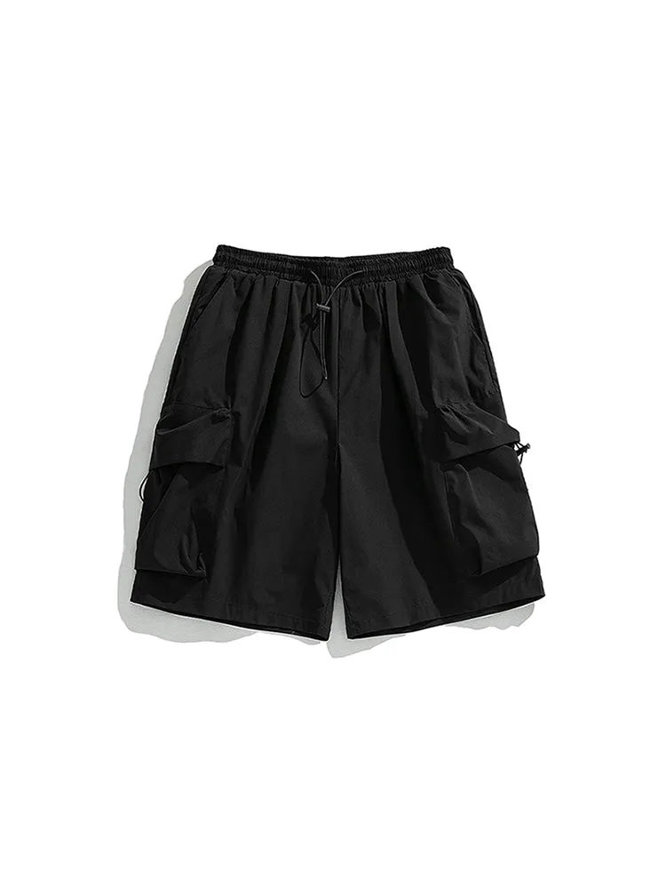 Men'S Casual Drawstring Cargo Shorts