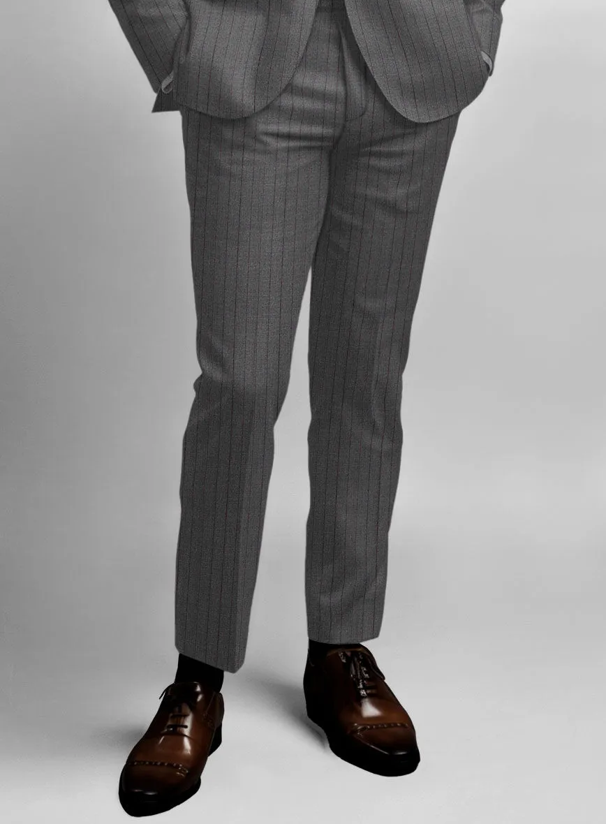 Napolean Calipso Stripe Gray Wool Pants