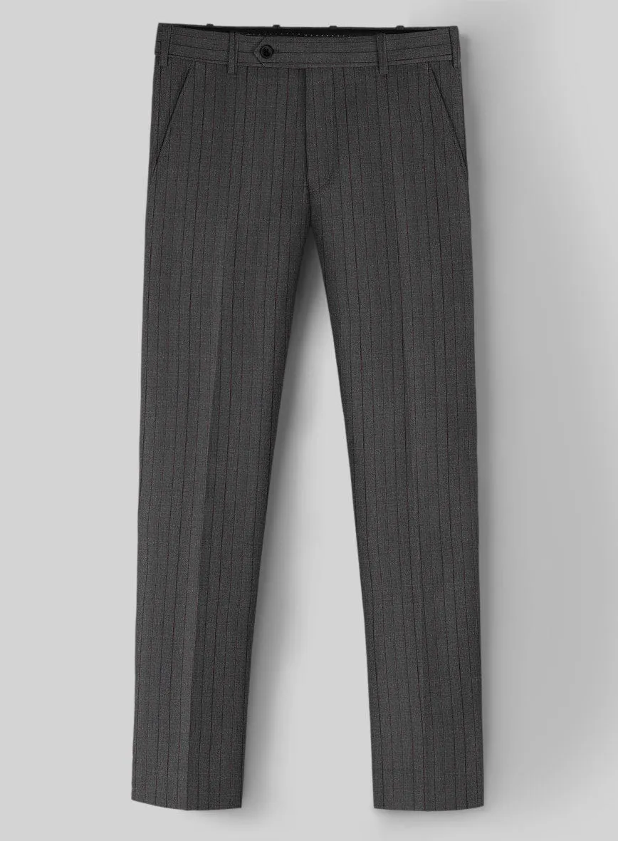 Napolean Calipso Stripe Gray Wool Pants