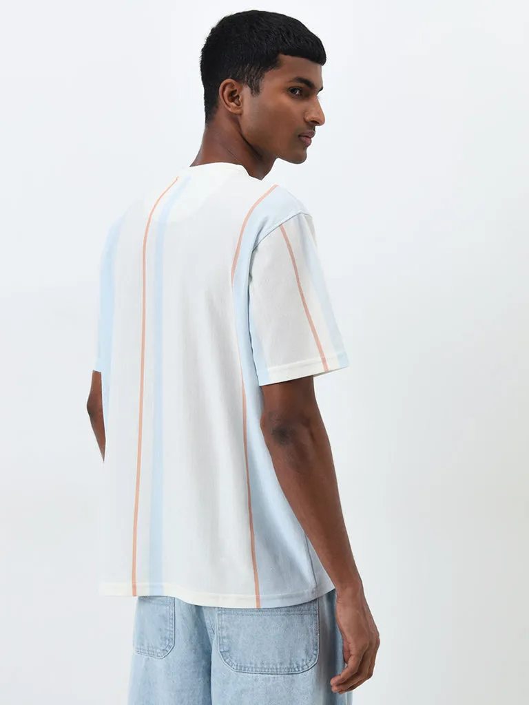 Nuon Off-White Striped Relaxed-Fit T-Shirt