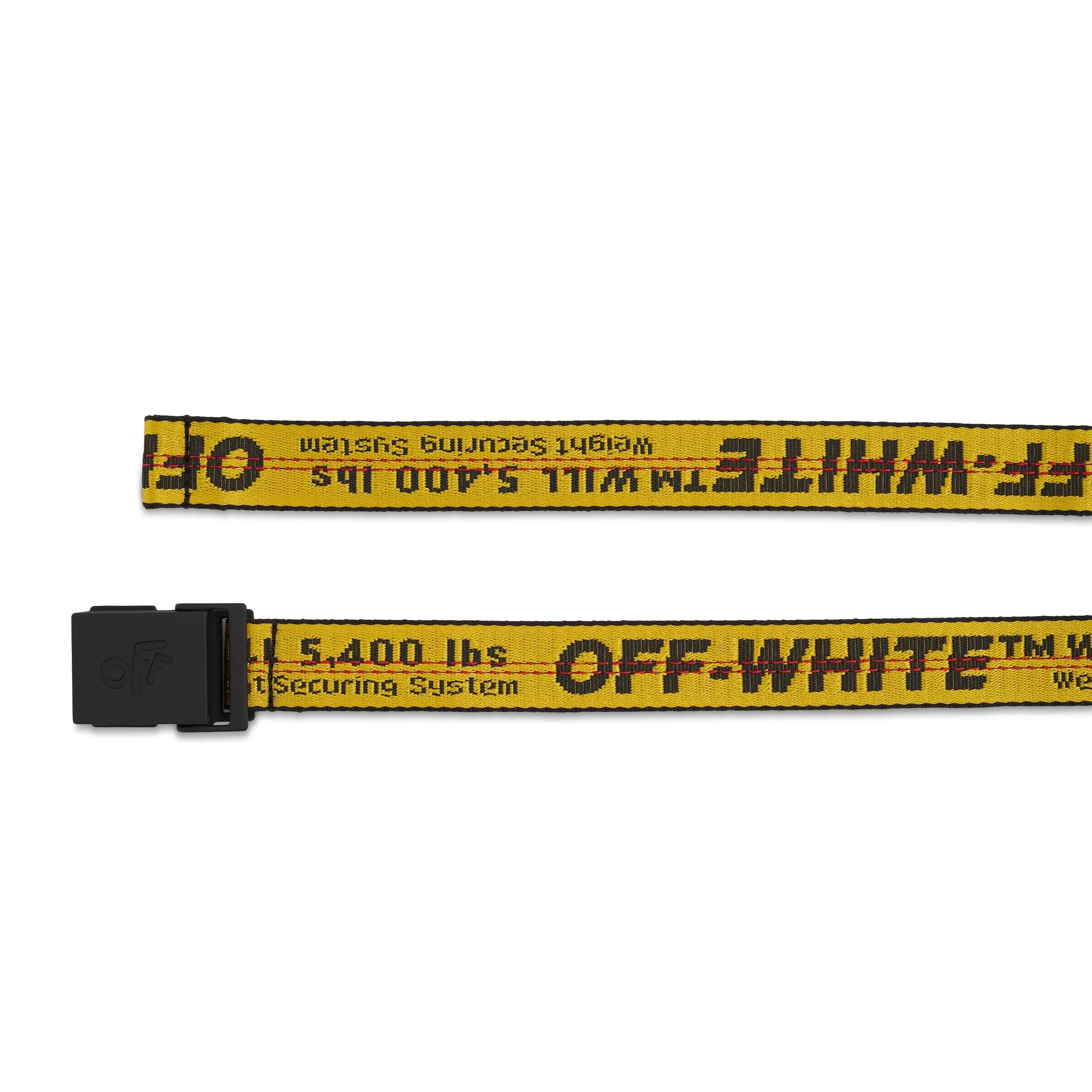 Off White Kids Classic Industrial Belt in Yellow/Black