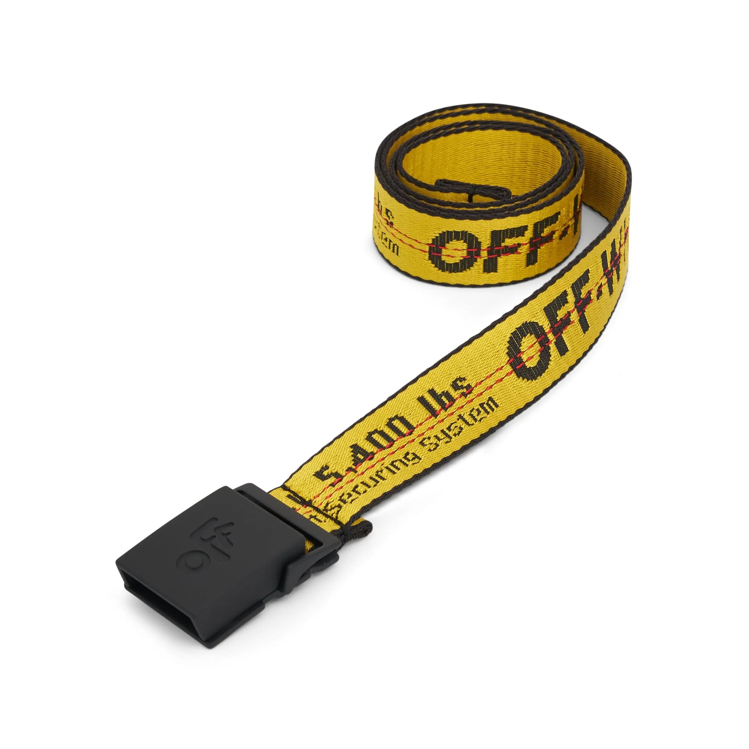 Off White Kids Classic Industrial Belt in Yellow/Black