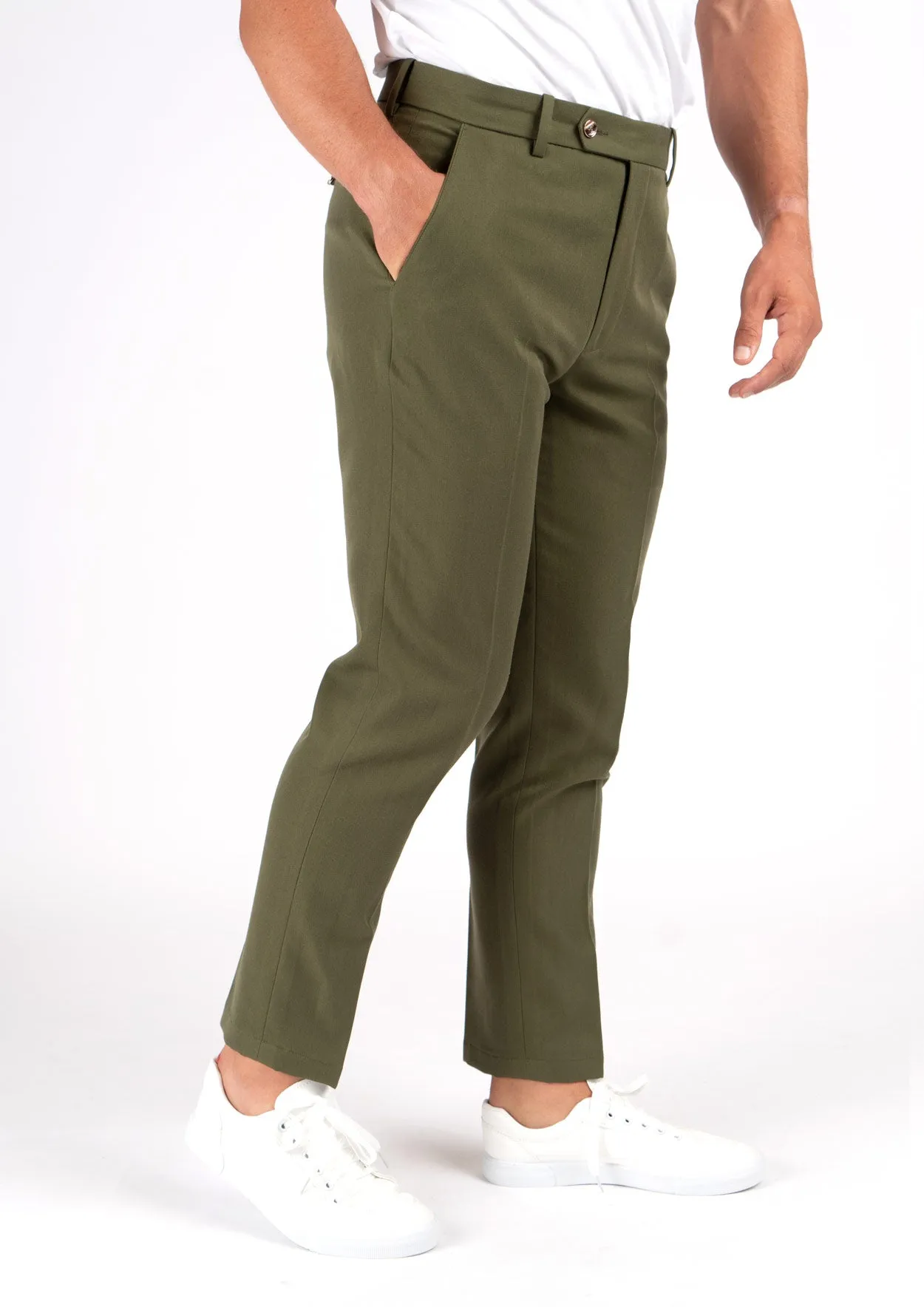 Olive Cotton Pants